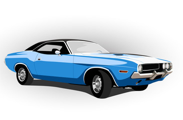 Naklejka na meble blue classic hot car