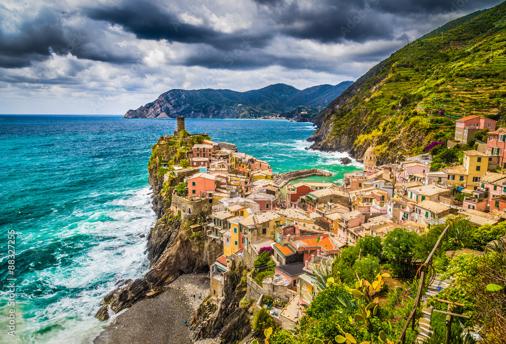 Vernazza, Cinque Terre, Liguria, Italy - obrazy, fototapety, plakaty 