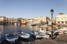 Old Venetian Harbour, Rethymno (Rethymnon), Crete, Greek Islands, Greece
