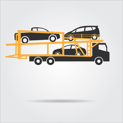 Wall Mural - car shipping icon , silhouettes vector illustrations isolated on