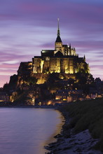 Mont Saint Michel At Sunset, Department Manche, Basse Normandy, France
