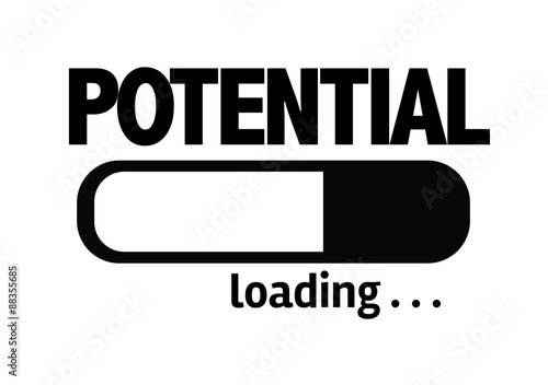 Fotografie, Obraz Progress Bar Loading with the text: Potential