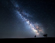 Milky Way. Beautiful summer night sky with stars in Crimea