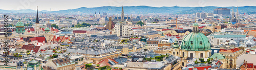 Aerial view of city center of Vienna Wallpaper Mural
