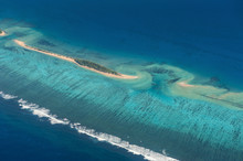 Aerial Photo Of A Little Island In Tonga, South Pacific