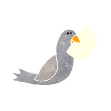 Carrier pigeon vector graphics | Public domain vectors