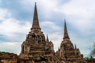 The ruin temple in ayutthaya / The ruin temple in ayutthaya province thailand