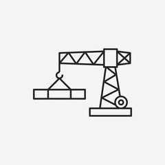 Wall Mural - Crane line icon