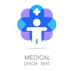 Wall Mural - medical cross template logo