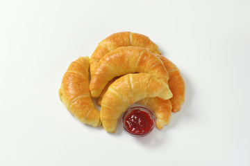 Wall Mural - jam filled butter croissants