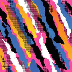 Wall Mural - retro 80s seamless pattern background