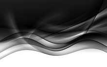 Abstraction Black Wave Background