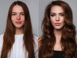 Comparison after makeup and retouch