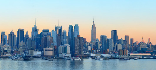 Fototapete - New York City sunset