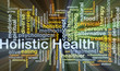 Holistic health background concept glowing