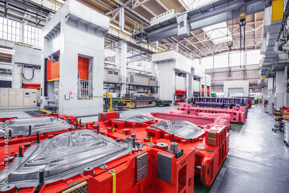 industrial background with presses