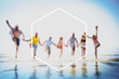 © Rawpixel.com - Hexagon Frame Holiday Summer Vacation Copy Space Concept