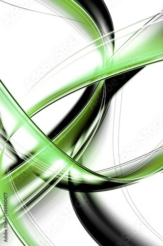 Naklejka na drzwi green wave abstract background