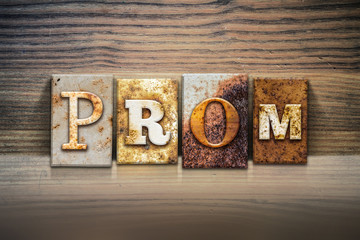 Poster - Prom Concept Letterpress Theme