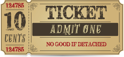 Wall Mural - Ticket