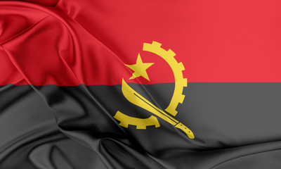 Wall Mural - Angola Flag. 