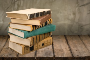 Canvas Print - Book, stack, old.