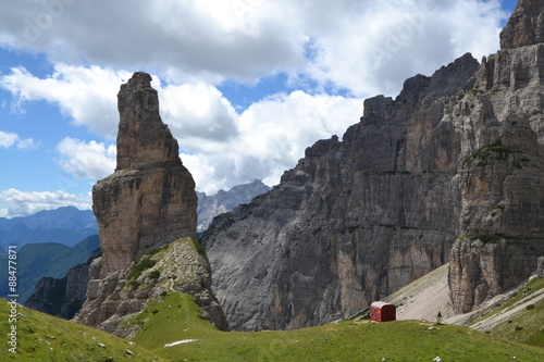 Parco Delle Dolomiti Friulane Campanile Di Val Montanaia E Bivacco Perugini Buy This Stock Photo And Explore Similar Images At Adobe Stock Adobe Stock