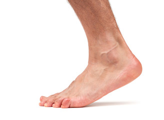 bare male foot walking