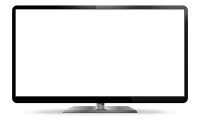 Sticker - pc monitor vector illustration