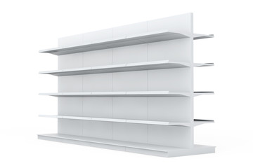 Poster - White Market Racks Shelves Showing Products