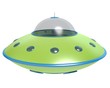 3d illustration of a flying saucer 