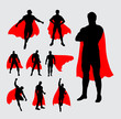 Male superhero silhouettes