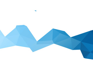 Wall Mural - blue water polygonal triangular template background