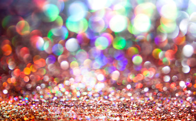 bokeh lights background with multi colors  motion blur.