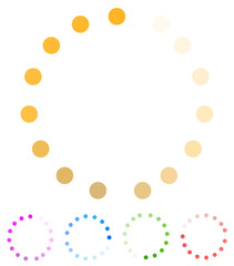 Leinwandbilder - Circular preloader, buffer shapes. Colorful progress indicator i