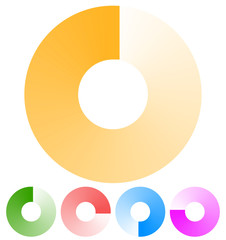 Leinwandbilder - Circular preloader, buffer shapes. Colorful progress indicator i
