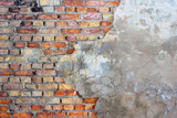 Fototapeta  - Old cracked brick wall background