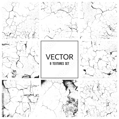 Fotografía Cracked paint vector texture. Grunge background