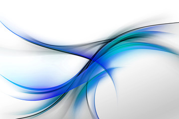 Wall Mural - abstract blue waves background