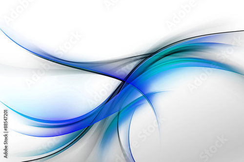 Obraz w ramie abstract blue waves background