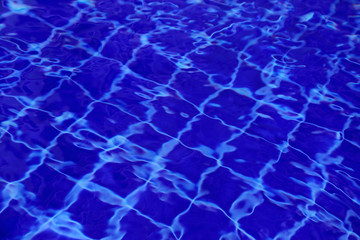  Background of water in the swimming pool with a wave.