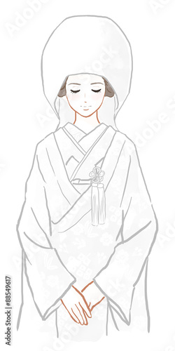 白無垢姿の女性 Stock イラスト Adobe Stock 白無垢姿の女性 Stock イラスト Adobe Stock