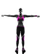 © snaptitude - woman fitness Weights exercises silhouette