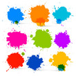 Colorful Vector Isolated Blots - Splashes Set