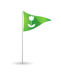 Sticker - Golf flag with a tulip