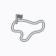 © tanyastock - Race track or lap icon. Finish flag sign.