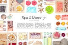 Spa And Massage Elements On White Background  