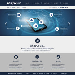 Wall Mural - business, connection, network - website template