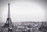 Fototapeta Boho - Paris skyline black and white