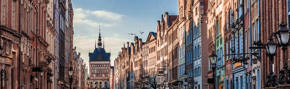 Historic Old Town of Gdansk in Poland - obrazy, fototapety, plakaty 